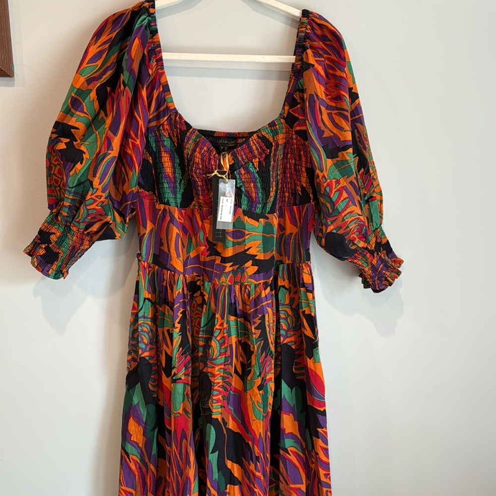 House of Harlow 1960 Multicolor Smocked Dress - Picture 4 of 5
